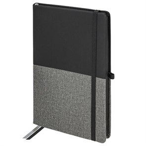 {{photo.Alt || photo.Description || 'Блокнот А5 (148х218 мм), BRAUBERG &quot;DUO&quot;, под кожу с резинкой, 80 л., клетка, черный/серый, 113433'}}