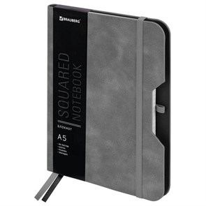 {{photo.Alt || photo.Description || 'Блокнот А5 (162х218 мм), BRAUBERG &quot;NOTE&quot;, под кожу софт-тач, с резинкой, 80 л., клетка, серый, 113440'}}