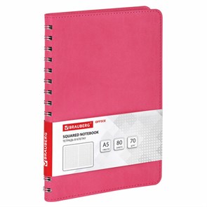 {{photo.Alt || photo.Description || 'Тетрадь А5 (148x218 мм), BRAUBERG &quot;Office PRO&quot;, гибкая, под кожу, гребень, 80 л., розовая, 111042'}}