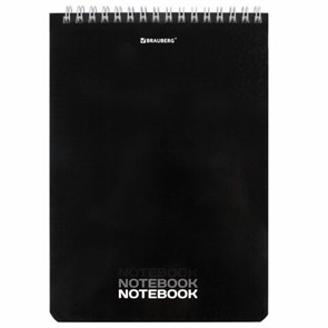 {{photo.Alt || photo.Description || 'Блокнот А5 (146х206 мм), 60 л., гребень, картон, жесткая подложка, клетка, BRAUBERG, &quot;Black&quot;, 114365'}}