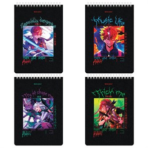 {{photo.Alt || photo.Description || 'Блокнот А5 (146х206 мм), 80 л., гребень, картон, клетка, BRAUBERG, &quot;Аниме&quot;, 114375'}}