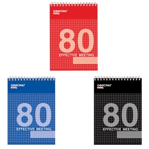 {{photo.Alt || photo.Description || 'Блокнот А5 146х205 мм, 80 л., гребень, мелованная картонная обложка, клетка, ОФИСМАГ, 3 вида, 123021'}}