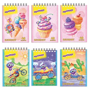 {{photo.Alt || photo.Description || 'Блокнот МАЛЫЙ ФОРМАТ А7 75х105 мм, 40 л., гребень, картон, клетка, ЮНЛАНДИЯ, &quot;Юнландик&quot; / &quot;Сладости&quot;, 129858'}}