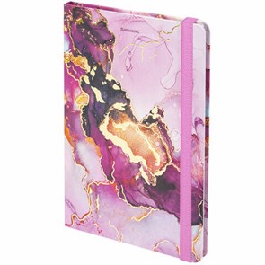 {{photo.Alt || photo.Description || 'Блокнот с резинкой в клетку 96 л., А5 (145х203 мм), твердая обложка с фольгой, BRAUBERG, &quot;Мрамор&quot;, 113731'}}