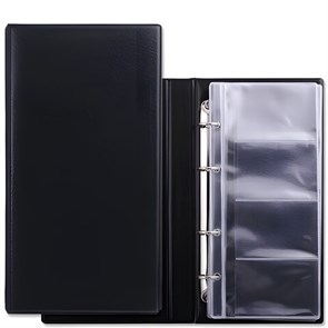 {{photo.Alt || photo.Description || 'Визитница на 4-х кольцах BRAUBERG, четырехрядная, на 160 визиток, черная, 231825'}}