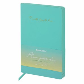 {{photo.Alt || photo.Description || 'Ежедневник датированный 2025 А5 138x213 мм, BRAUBERG &quot;Pastel&quot;, под кожу, гибкий, бирюзовый, 115885'}}