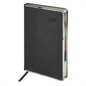 {{photo.Alt || photo.Description || 'Ежедневник датированный 2025 А5 148х218 мм GALANT &quot;Infinity Silver&quot;, под кожу, серый, 115724'}}