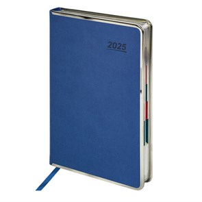 {{photo.Alt || photo.Description || 'Ежедневник датированный 2025 А5 148х218 мм GALANT &quot;Infinity Silver&quot;, под кожу, синий, 115721'}}