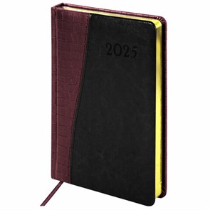 {{photo.Alt || photo.Description || 'Ежедневник датированный 2025, А5, 138x213 мм, BRAUBERG &quot;Cayman&quot;, под кожу, бордовый/черный, 115771'}}