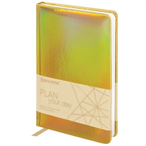 {{photo.Alt || photo.Description || 'Ежедневник недатированный А5 138х213 мм BRAUBERG &quot;Holiday&quot; под кожу, 136 л., золотистый, 111673'}}