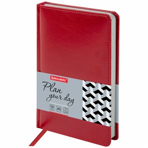 {{photo.Alt || photo.Description || 'Ежедневник недатированный А5 138х213 мм BRAUBERG &quot;Rainbow&quot; под кожу, 136 л., красный, 111667'}}