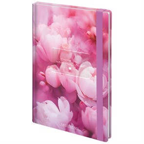 {{photo.Alt || photo.Description || 'Ежедневник недатированный с резинкой А5 145х203 мм, BRAUBERG, твердый, 128 л., &quot;Peony&quot;, 116290'}}