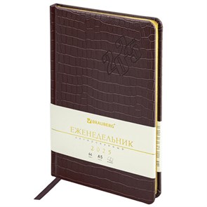 {{photo.Alt || photo.Description || 'Еженедельник датированный 2025 А5 145х215 мм BRAUBERG &quot;Comodo&quot;, под кожу, темно-коричневый, 115956'}}