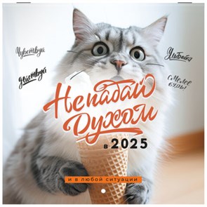 {{photo.Alt || photo.Description || 'Календарь настенный перекидной на 2025 г., BRAUBERG, 12 листов, 22,5х22,5 см, МИНИ, &quot;Не падай духом&quot;, 116178'}}