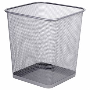 {{photo.Alt || photo.Description || 'Корзина для бумаг квадратная 17 литров, BRAUBERG &quot;Germanium&quot;, металл, серебро, 237976'}}