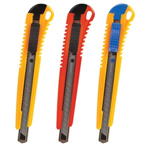 {{photo.Alt || photo.Description || 'Нож канцелярский 9 мм BRAUBERG &quot;Standard&quot;, автофиксатор, корпус ассорти, блистер, 230916'}}