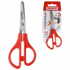 {{photo.Alt || photo.Description || 'Ножницы ПИФАГОР, 145 мм, ассиметричные ручки, картонная упаковка с подвесом, 236985'}}