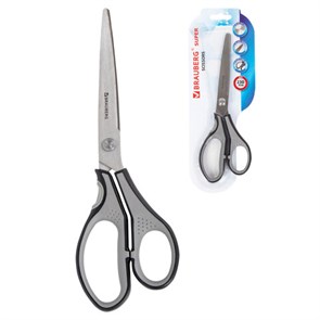 {{photo.Alt || photo.Description || 'Ножницы BRAUBERG &quot;SUPER&quot;, 230 мм, серо-черные, 2-х сторонняя заточка, эргономичные ручки, 237297'}}