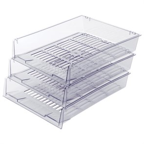 {{photo.Alt || photo.Description || 'Лотки горизонтальные для бумаг, КОМПЛЕКТ 3 шт., 340х270х70 мм, прозрачный, BRAUBERG &quot;Office&quot;, 237258'}}