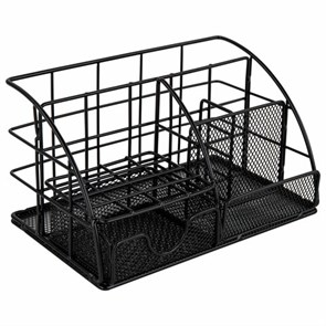 {{photo.Alt || photo.Description || 'Органайзер для косметики и мелочей металлический 5 секций, MONTE VITA, 140х220х127 мм, чёрный, 272478'}}