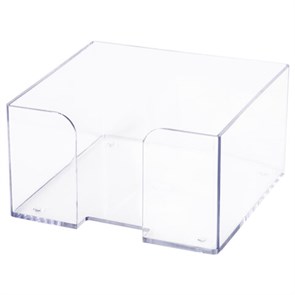 {{photo.Alt || photo.Description || 'Подставка для бумажного блока BRAUBERG CLASSIC пластиковая, 90х90х50 мм, прозрачная, 238091'}}