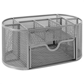 {{photo.Alt || photo.Description || 'Подставка-органайзер металлическая BRAUBERG &quot;Germanium&quot;, 9 секций, 105х220х110 мм, серебро, 237419'}}