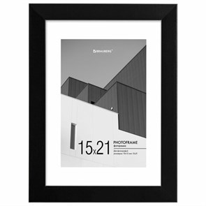 {{photo.Alt || photo.Description || 'Рамка 15х21 см с паспарту 10х15 см небьющаяся, багет 20 мм, пластик, BRAUBERG &quot;New Age&quot;, черная, 391273'}}