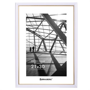 {{photo.Alt || photo.Description || 'Рамка 21х30 см небьющаяся, багет 14,6 мм, пластик, BRAUBERG &quot;Original Line&quot;, белая/золото, 391236'}}