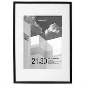 {{photo.Alt || photo.Description || 'Рамка 21х30 см с паспарту 15х21 см небьющаяся, багет 5 мм, пластик, BRAUBERG &quot;Smart&quot;, черная, 391280'}}