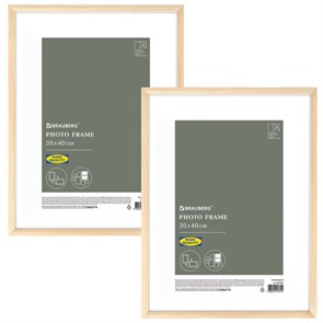 {{photo.Alt || photo.Description || 'Рамка 30х40 см небьющаяся, КОМПЛЕКТ 2 штуки, багет 12 мм, дерево, BRAUBERG &quot;Woodray&quot;, цвет натуральный, 391389'}}