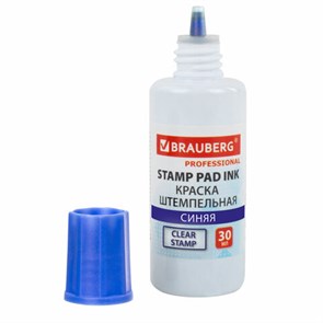 {{photo.Alt || photo.Description || 'Краска штемпельная BRAUBERG PROFESSIONAL, clear stamp, синяя, 30 мл, на водной основе, 227981'}}