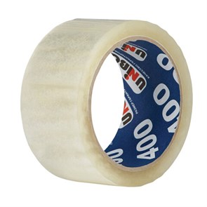 Клейкая лента упаковочная 48 мм х 66 м, прозрачная, толщина 40 микрон, UNIBOB 400, 29343 226776