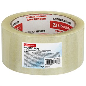 {{photo.Alt || photo.Description || 'Клейкая лента упаковочная 48 мм х 66 м, прозрачная, толщина 45 микрон, BRAUBERG, 221108'}}