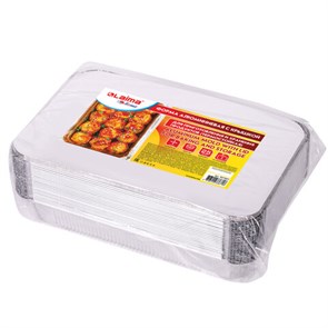 {{photo.Alt || photo.Description || 'Форма алюминиевая с крышкой для выпечки и хранения, 2200 мл, КОМПЛЕКТ 25 шт., 313х213 мм, LAIMA, 607801'}}