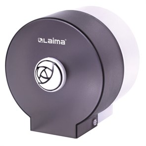 {{photo.Alt || photo.Description || 'Диспенсер для бытовой туалетной бумаги LAIMA, КРУГЛЫЙ, тонированный серый, 605046'}}