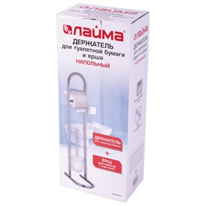 {{photo.Alt || photo.Description || 'Стойка напольная ерш с подставкой + держатель туалетной бумаги, сталь/пластик, зеркальный, LAIMA, 607433'}}