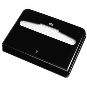 Диспенсер для покрытий на унитаз TORK (Система V1), покрытия 1/2 сложения, черный, 344088 602979