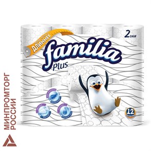 {{photo.Alt || photo.Description || 'Бумага туалетная бытовая, спайка 12 шт., 2-слойная (12х20,4 м), FAMILIA PLUS, белая, 5080964'}}