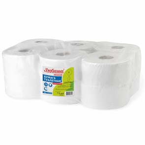 {{photo.Alt || photo.Description || 'Бумага туалетная ЛЮБАША (Система T2) 1-слойная 12 рулонов по 200 метров, отбеленная, 124546, 124546 (МП-40)'}}