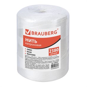 {{photo.Alt || photo.Description || 'Нить капроновая (полиамидная) для прошивки документов, диаметр 1 мм, длина 2380 м, BRAUBERG, 600357'}}