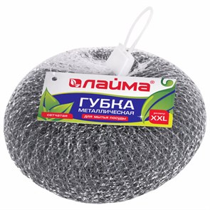 {{photo.Alt || photo.Description || 'Губка (мочалка) металлическая, сетчатая, 100 г, БОЛЬШАЯ (XXL), для посуды, гриля, плиты, LAIMA, 603106'}}