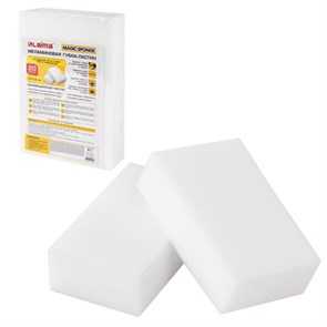 {{photo.Alt || photo.Description || 'Губка-ластик МЕЛАМИНОВАЯ для удаления пятен, для чистки кухни, уборки, обуви, 10х7х3 см, КОМПЛЕКТ 20 шт., полибэг, LAIMA, 608955.'}}