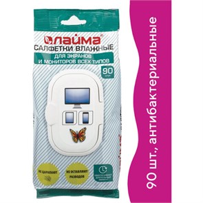 {{photo.Alt || photo.Description || 'Салфетки влажные LAIMA &quot;ДЛЯ ЭКРАНОВ всех типов и ОПТИКИ (очки, объективы)&quot;, клапан, 90 штук, 605660'}}