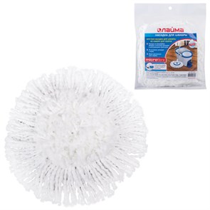 {{photo.Alt || photo.Description || 'Насадка МОП круглая для швабры из набора для уборки 601459, крепление липучка, микрофибра, d - 16 см, LAIMA, 601487'}}