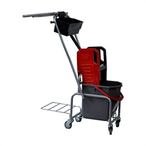 {{photo.Alt || photo.Description || 'Тележка уборочная Eco-Force, 1 ведро 25л, отжим, лоток для химии, держатель для мешка, металлический каркас, бесшумные колеса, 21EF/6'}}