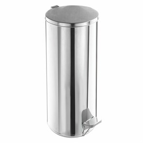 {{photo.Alt || photo.Description || 'Ведро мусорное с педалью 30 литров, УСИЛЕННОЕ, кольцо под мешок, хром, нержавеющая сталь, ТИТАН'}}