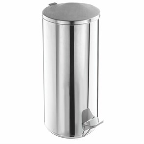 {{photo.Alt || photo.Description || 'Урна для мусора с педалью 50 литров, УСИЛЕННОЕ, кольцо под мешок, хром, нержавеющая сталь, ТИТАН'}}