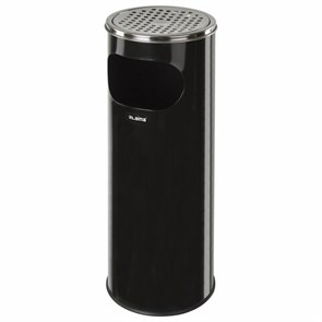 {{photo.Alt || photo.Description || 'Урна с пепельницей 18 литров, 580х210 мм, нержавеющая сталь, черная, LAIMA PROFESSIONAL, 606298'}}