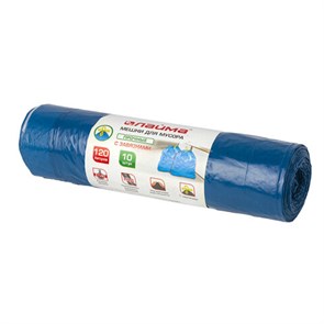 {{photo.Alt || photo.Description || 'Мешки для мусора с завязками 120 л. синие, в рулоне 10 шт., прочные, ПВД 35 мкм, 67х90 см, LAIMA, 601399'}}