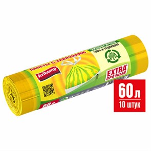 {{photo.Alt || photo.Description || 'Мешки для мусора с завязками 60 л, в рулоне, 10 шт., ПСД 22 мкм, 58х68 см, &quot;ПОЛОСАТИКИ&quot;, желтый/зеленый, Avikomp, 40226'}}